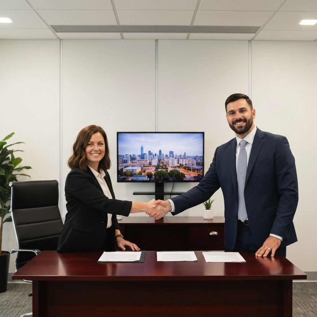 Our professional team meeting with a landowner